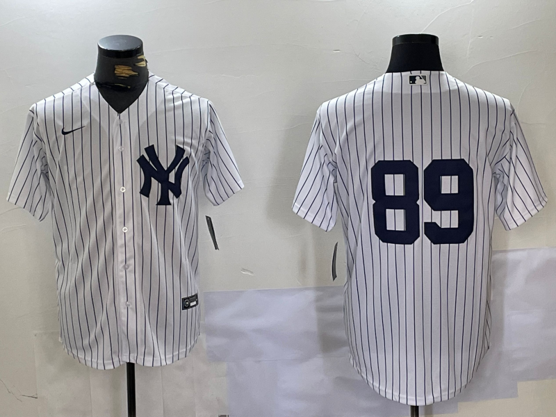 Men's New York Yankees Jasson Dominguez #89 White Jersey